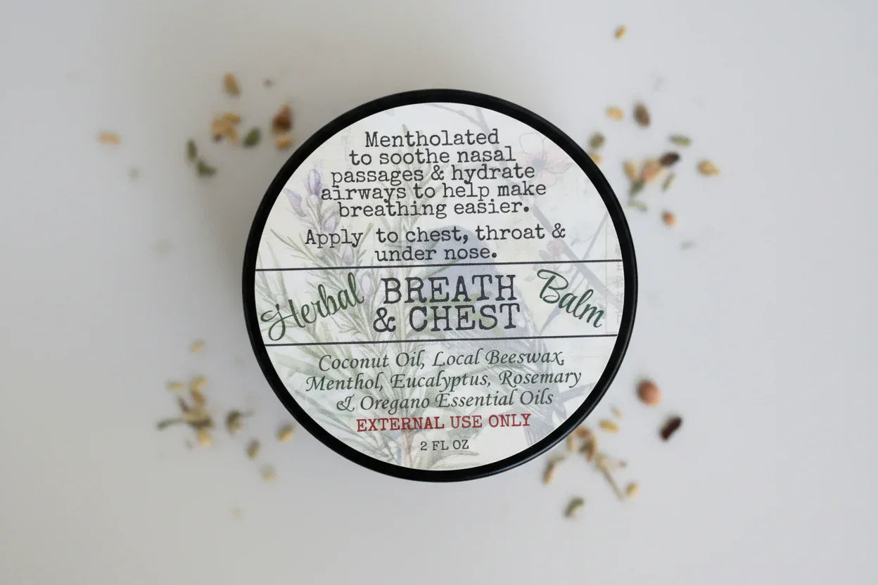 Breath & Chest Rub Balm – Comforting Mentholated Herbal Balm - smittyslittlefarm