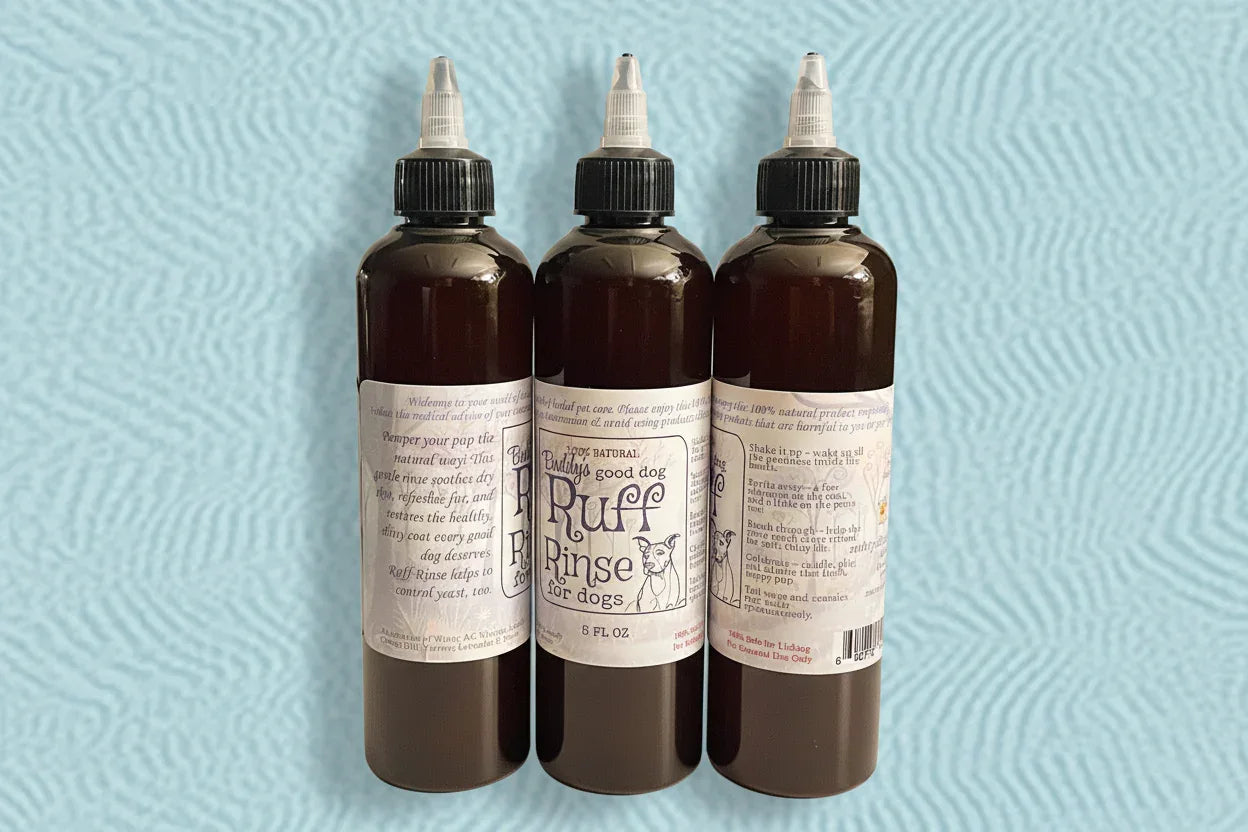 Buddy’s Good Dog Ruff Rinse - Gentle, All-Natural Dog Coat & Skin Rinse for No-Bath Freshening - smittyslittlefarm
