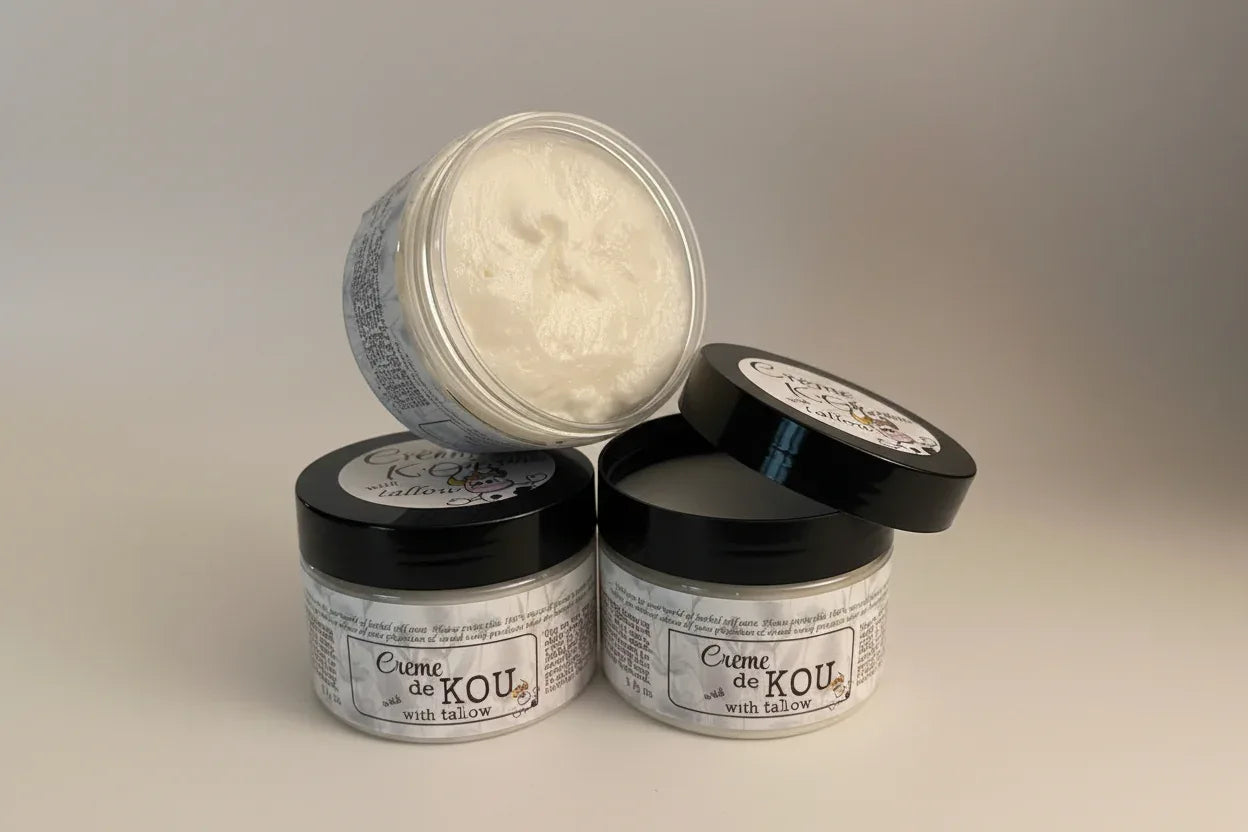 Crème de Kou with Tallow ~ Lightweight Tallow Face & Body Cream for Skin Barrier Support - smittyslittlefarm