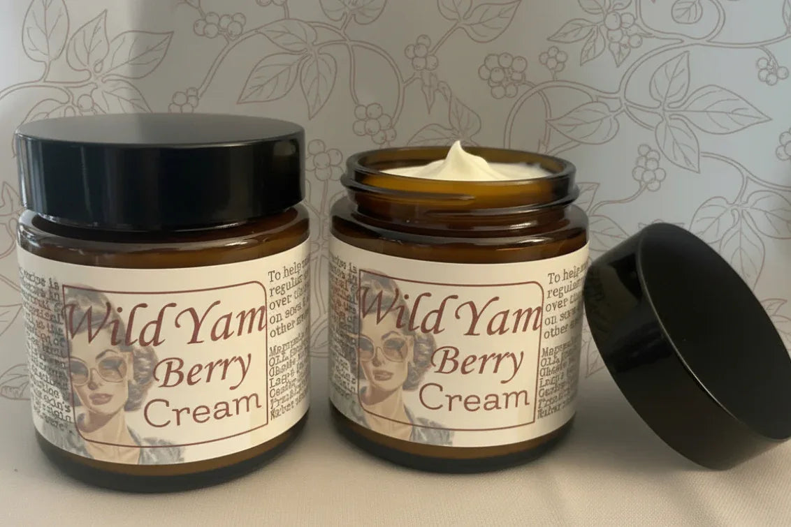 Wild Yam Berry Cream Botanical Hormone-Support & Skin-Conditioning Cream for Topical Use - smittyslittlefarm