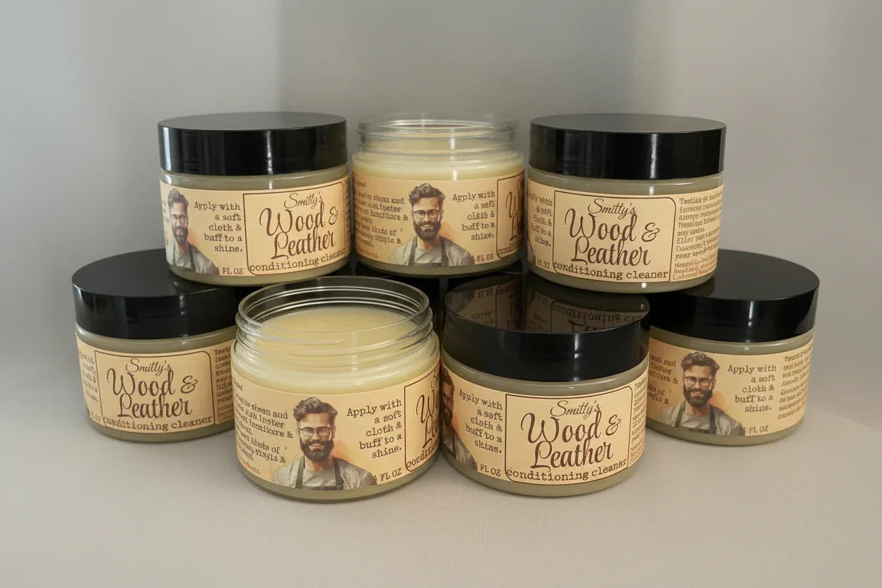 Smitty’s Wood & Leather Cleaner Old-Fashioned Cleaner & Conditioner for Wood, Leather & Vinyl - smittyslittlefarm
