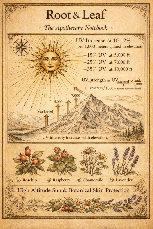 Illustration showing sun intensity at altitude