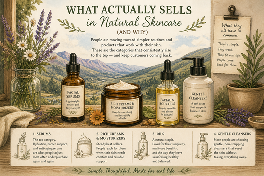 Natural skincare products anda list of their benefits