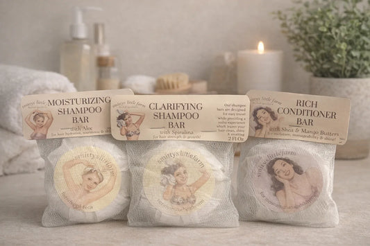 All Natural Hair Care, Solid Shampoo & Conditioner Bars for Beautiful, Healthy & Shiny Hair - smittyslittlefarm