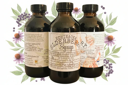 Echinacea Elderberry Syrup Traditional Herbal Wellness Syrup - Ready-to-Use or DIY Kit - smittyslittlefarm