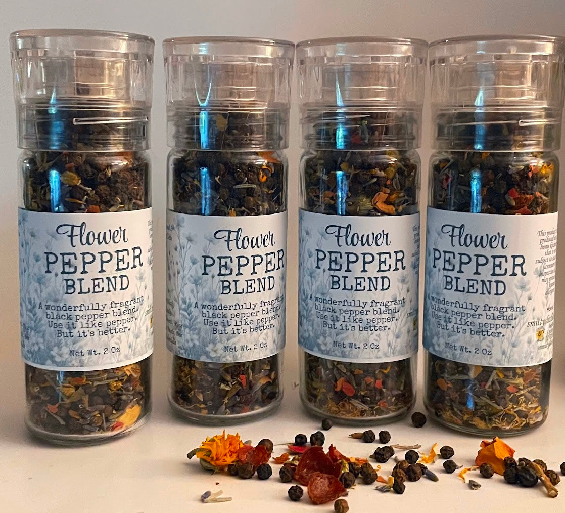 Flower Pepper, Smoked Pepper, Herb & Spice Blend Grinders