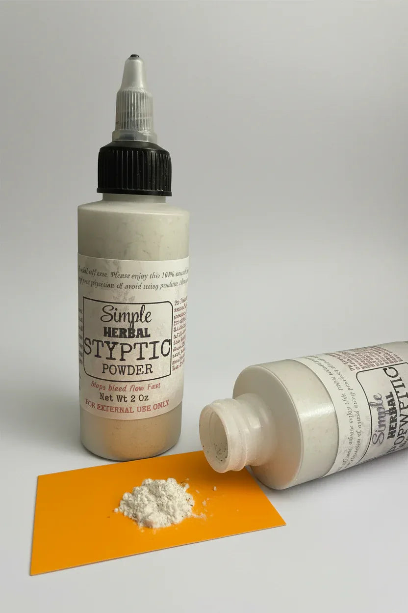 Herbal Styptic Powder Traditional Herbal Powder for Minor Cuts & Nicks - for People & Animals - smittyslittlefarm