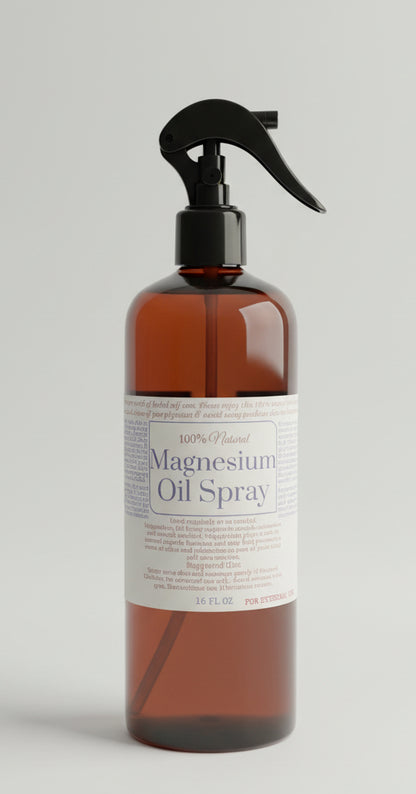 one bottle of magnesium oil spray on a light background