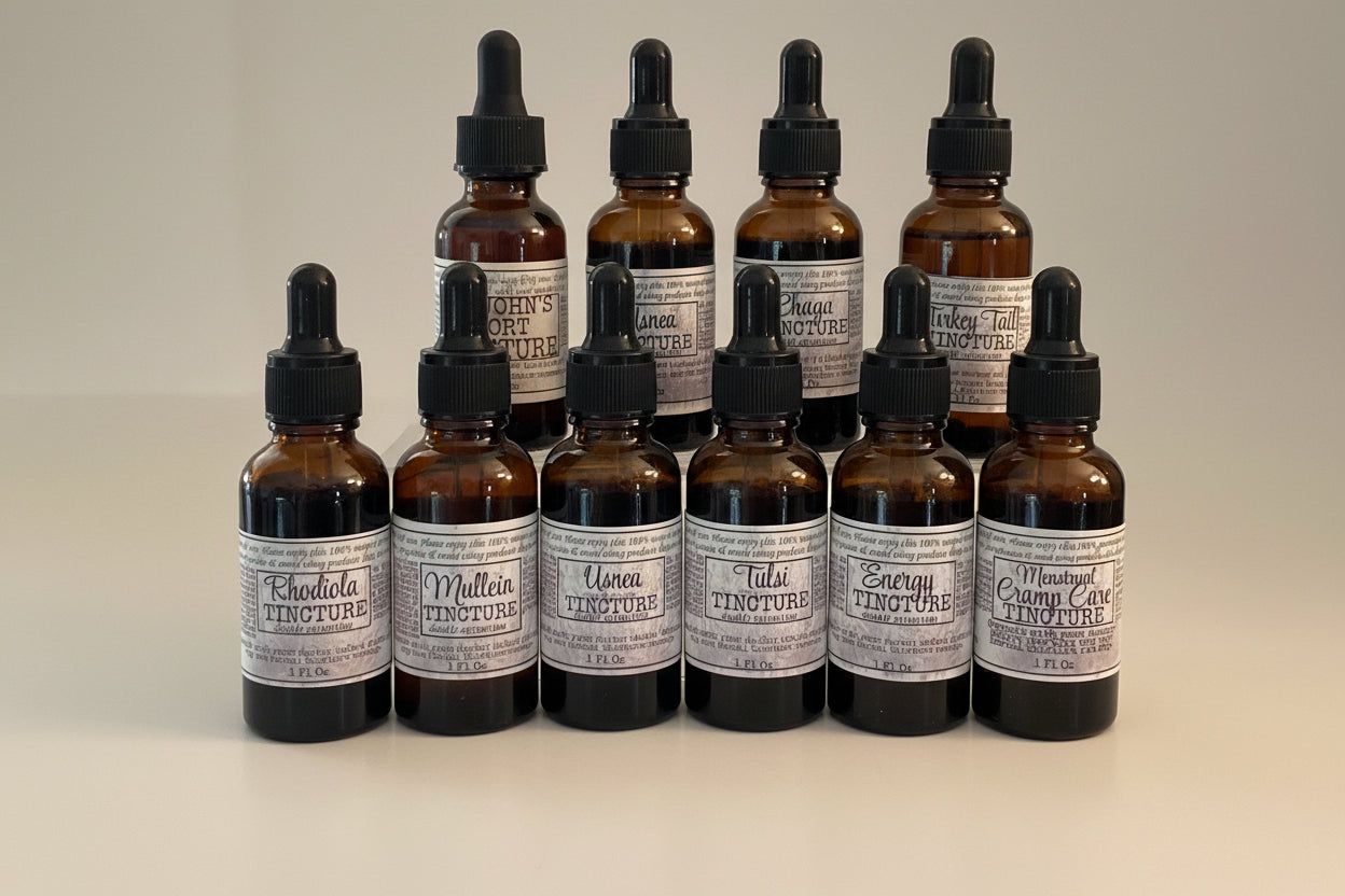 Herbal Tinctures – 1 oz  Small-Batch Liquid Herbal Extracts