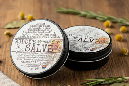 Buddy’s Good Dog Wound Care Salve Gentle Herbal First Aid for Minor Cuts, Scrapes & Bites - smittyslittlefarm