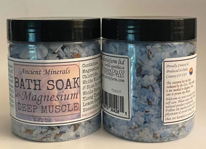 Ancient Minerals Bath Soaks with Magnesium Herbal Magnesium Soaks for Muscle Relaxation, Skin Comfort & Stress Relief - smittyslittlefarm