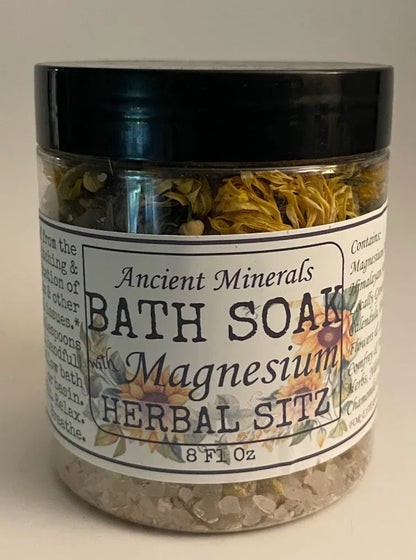 Ancient Minerals Bath Soaks with Magnesium Herbal Magnesium Soaks for Muscle Relaxation, Skin Comfort & Stress Relief - smittyslittlefarm