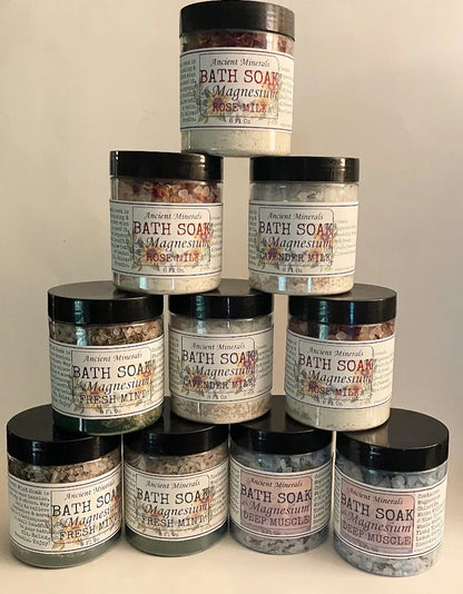 Ancient Minerals Bath Soaks with Magnesium Herbal Magnesium Soaks for Muscle Relaxation, Skin Comfort & Stress Relief - smittyslittlefarm