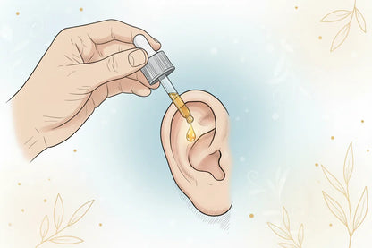 Anti-Bacterial Ear Aid Oil - Gentle Moisturizing Herbal Ear Care with Mullein, Garlic & Olive Oil - smittyslittlefarm
